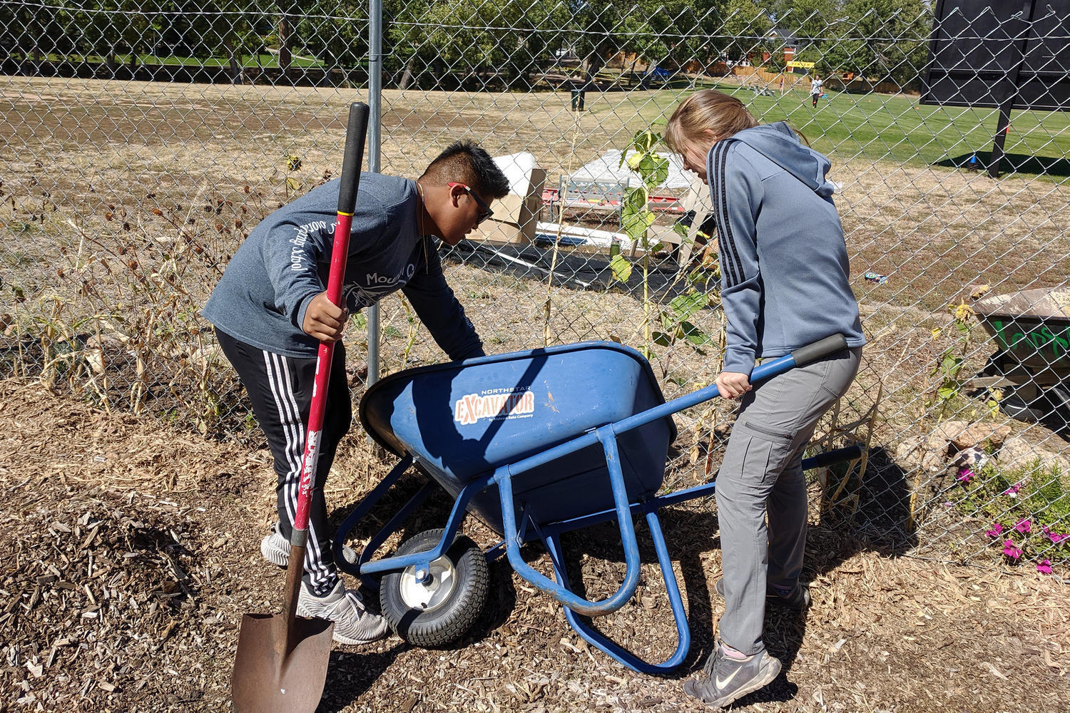 Kylie C. ’20, on the right, is proud to be part of a project that is growing wit