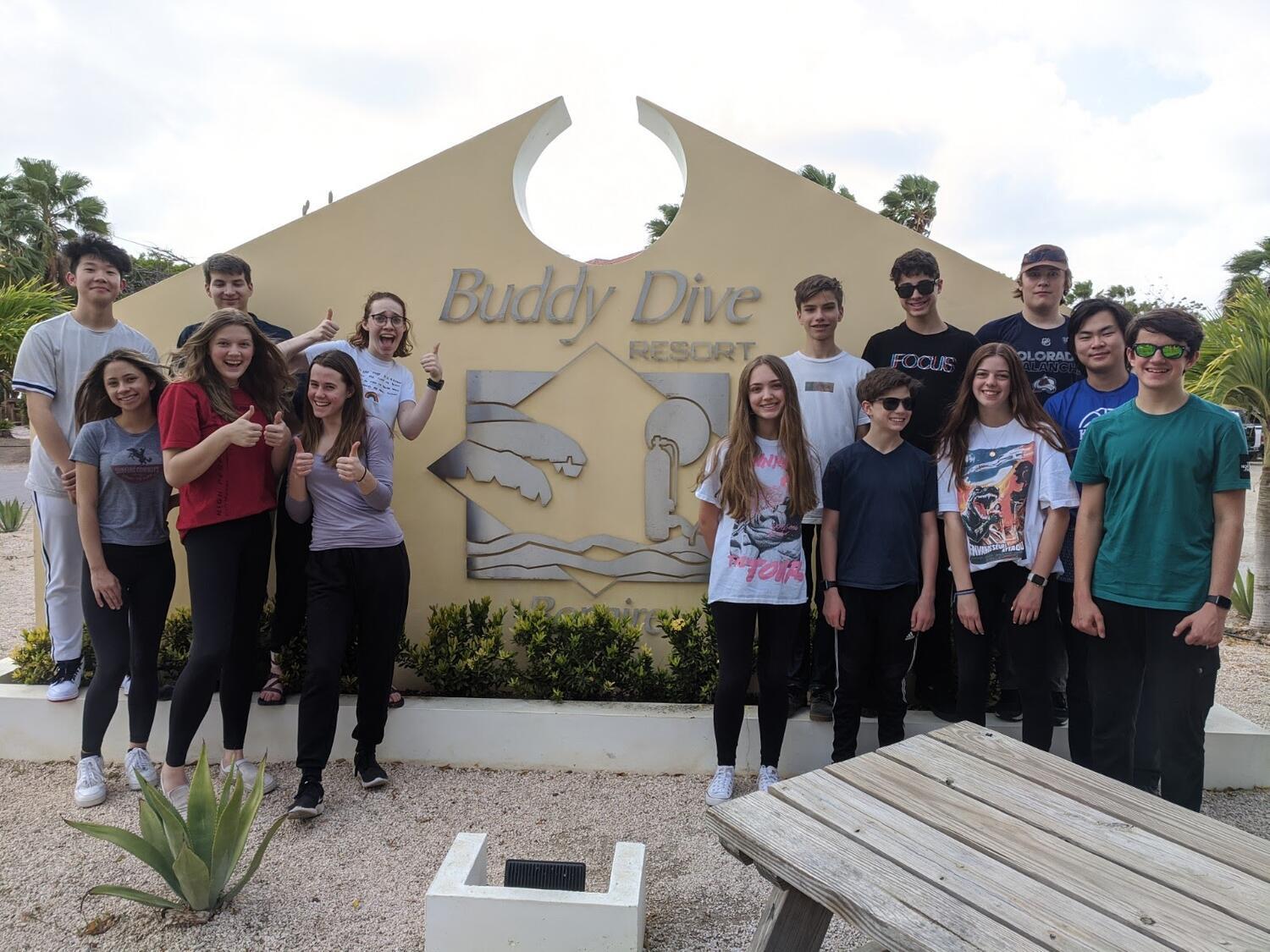 First group photo after landing in Bonaire.