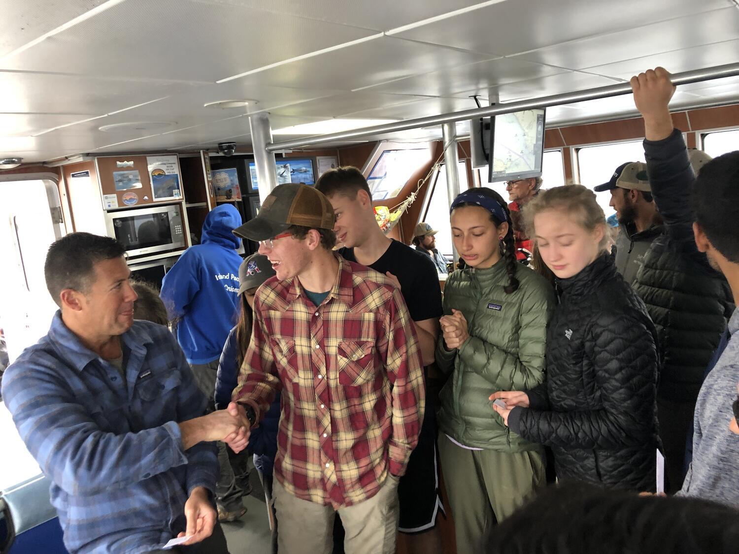 Our graduation ceremony on the ferry for CPR and WFR!