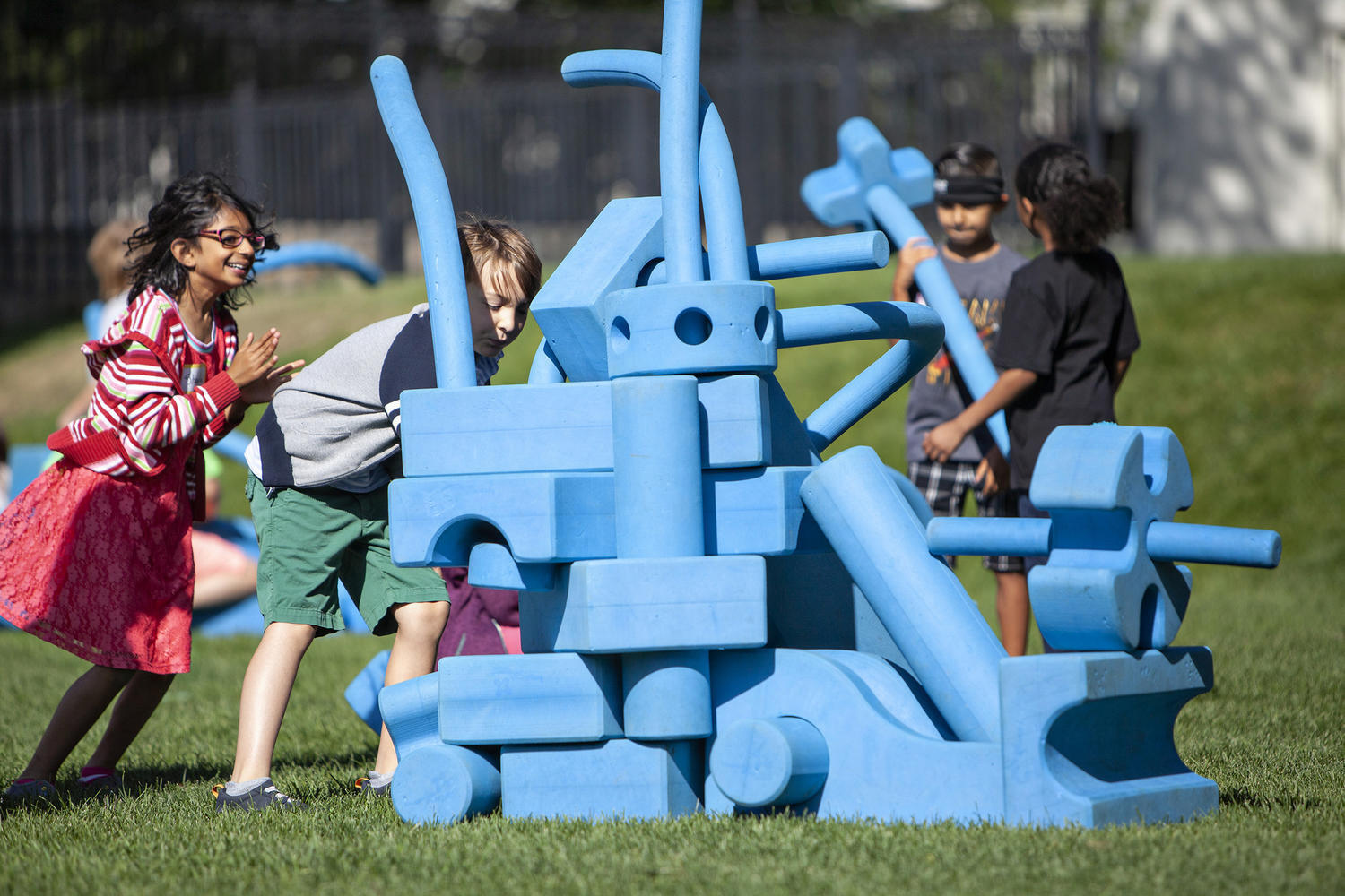 Let your imagination run free with our Big Blue Blocks.