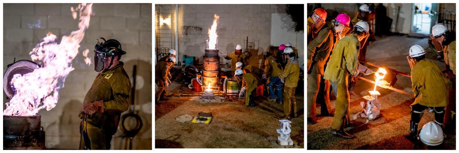 The Iron Pour in progress. Photos credit: Clint Malone