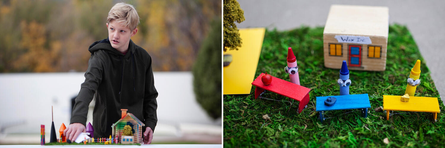 Wyatt S. ’25 created Crayola, a civilization of crayons whose meaning of life is simply to be colorful. Wyatt S. ’25 created Crayola, a civilization of crayons whose meaning of life is